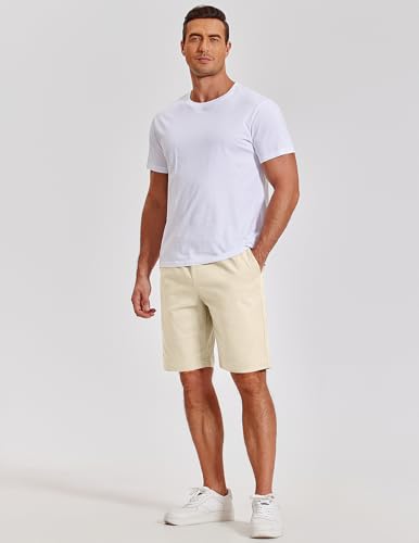 COOFANDY Men's Cotton Drawstring Casual Beach Shorts