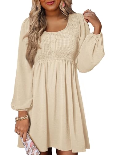 Dokotoo Fall Dresses for Women 2026 Casual Long Sleeve Mini Dress