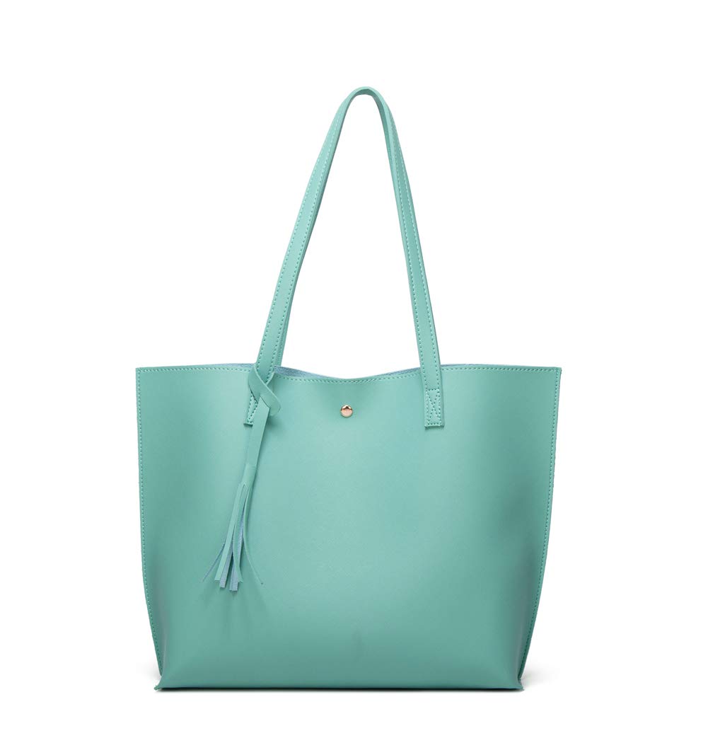 Dreubea Women's Soft Faux Leather Large Tassel Tote Shoulder Bag