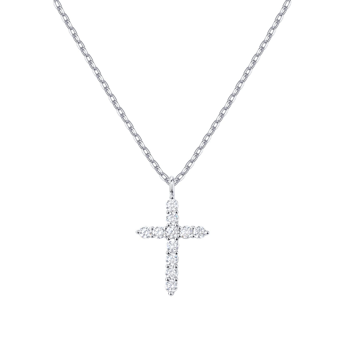 PAVOI Women's 14K Gold-Plated Cubic Zirconia Cross Necklace