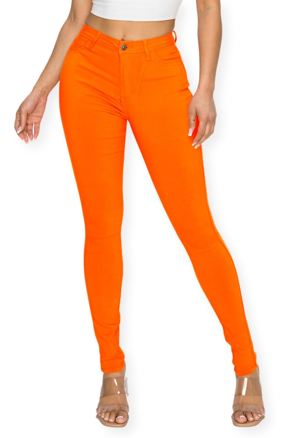 Women's High-Waisted Stretch Distressed Skinny Jeans