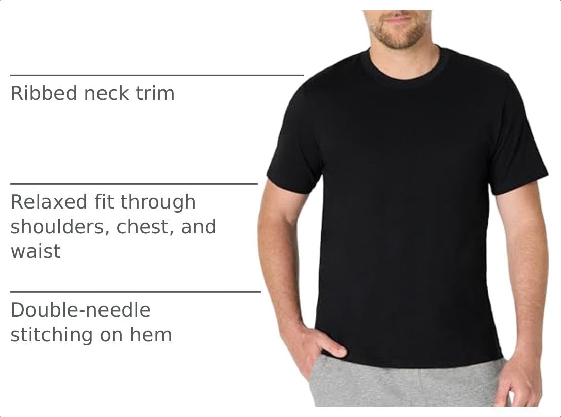 Amazon Essentials Men's Relaxed Fit Cotton Jersey T-Shirt, Soft Fabric