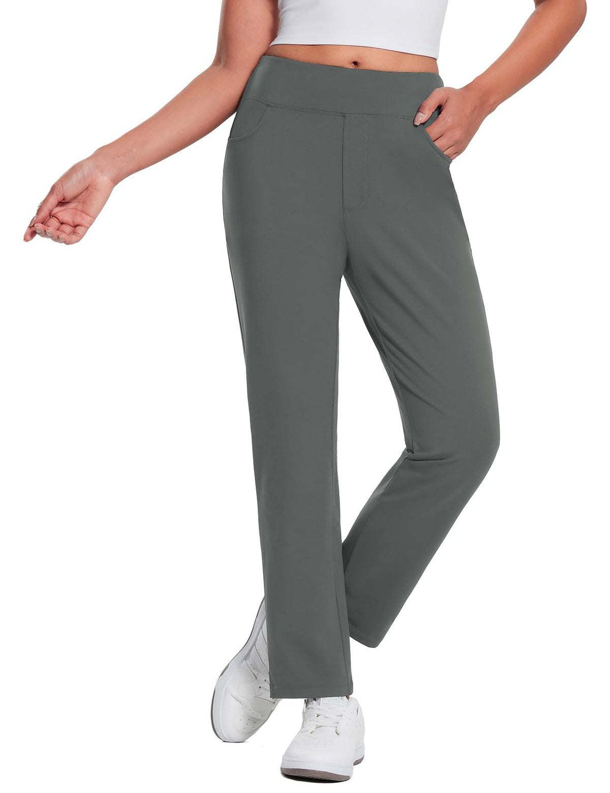 baleaf Women's Fleece Lined Pants Thermal Travel for Cold Weather
