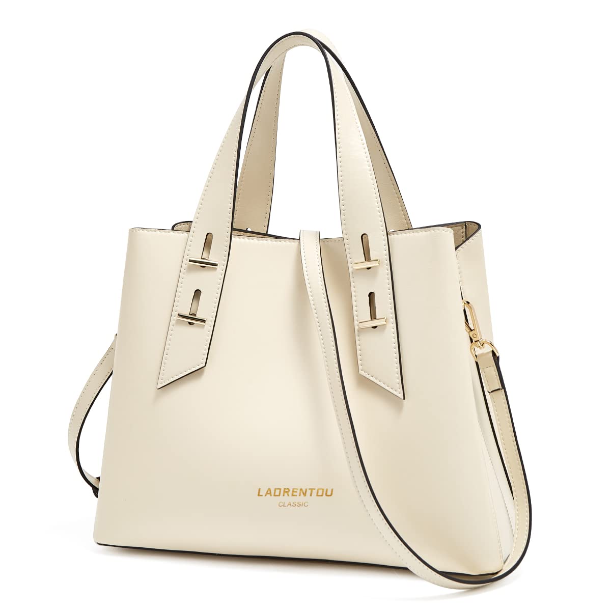 LAORENTOU Women's Genuine Leather Crossbody Satchel Handbag