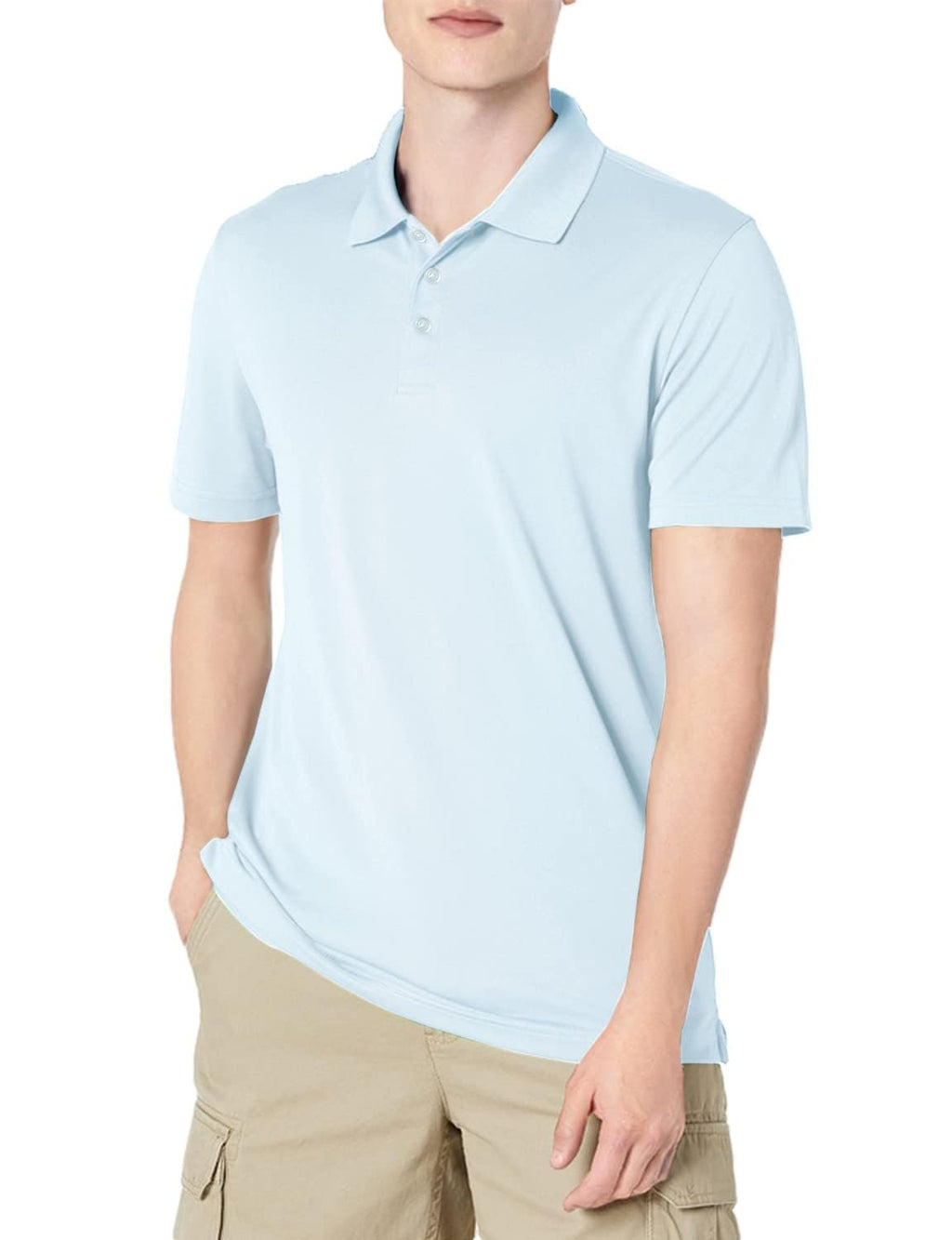 Amazon Essentials Men's Moisture Wicking Golf Polo Shirt, Short Sleeve, Slim-Fit, Quick-Dry, Active Wear