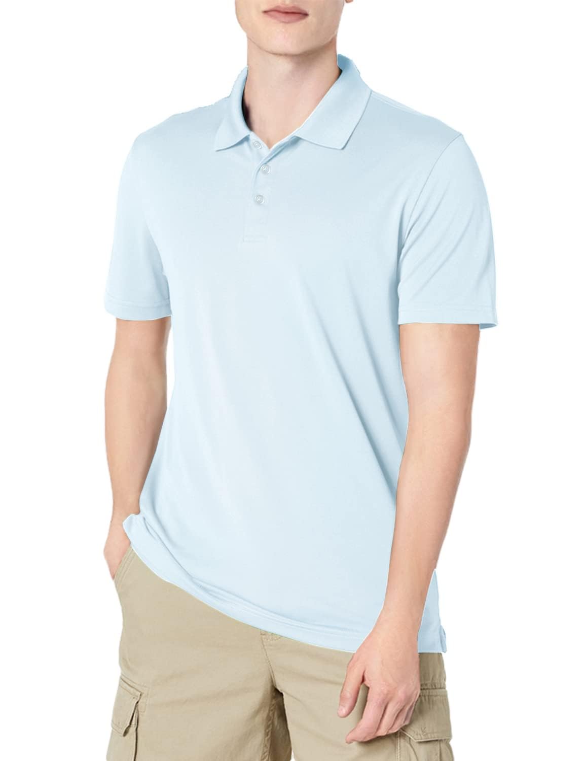 Amazon Essentials Men's Moisture Wicking Golf Polo Shirt, Short Sleeve, Slim-Fit, Quick-Dry, Active Wear