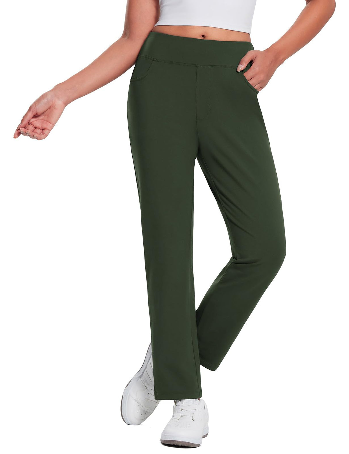 baleaf Women's Fleece Lined Pants Thermal Travel for Cold Weather