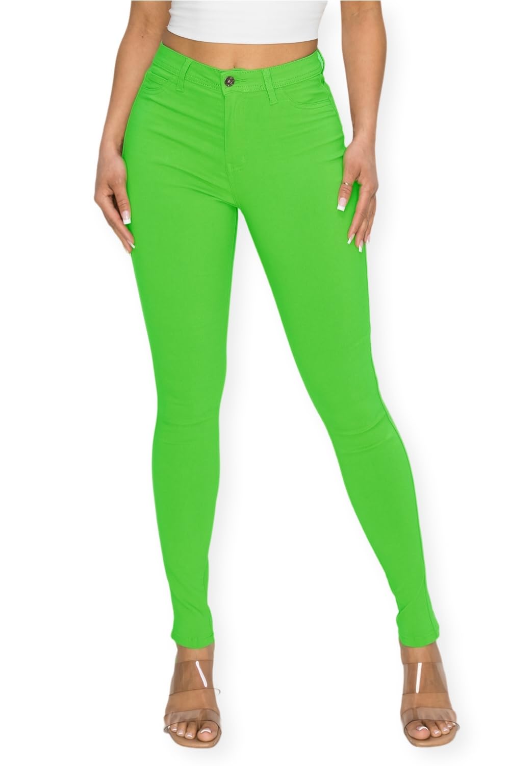 Women's High-Waisted Stretch Distressed Skinny Jeans