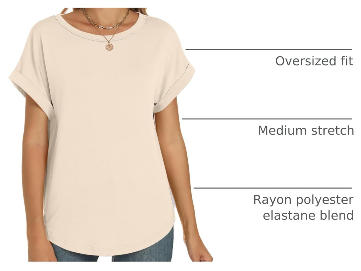 ANRABESS Women's Oversized Short Sleeve T Shirts