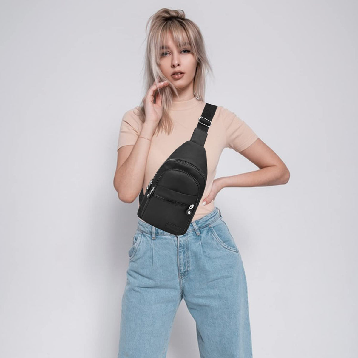 Banelu Small Crossbody Sling Bag Backpack for Women & Men