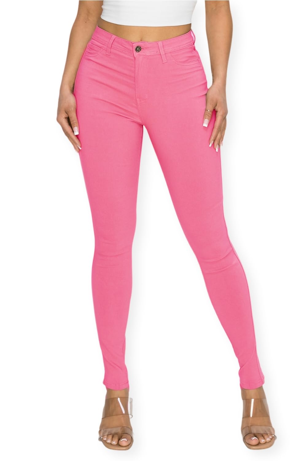 Women's High-Waisted Stretch Distressed Skinny Jeans