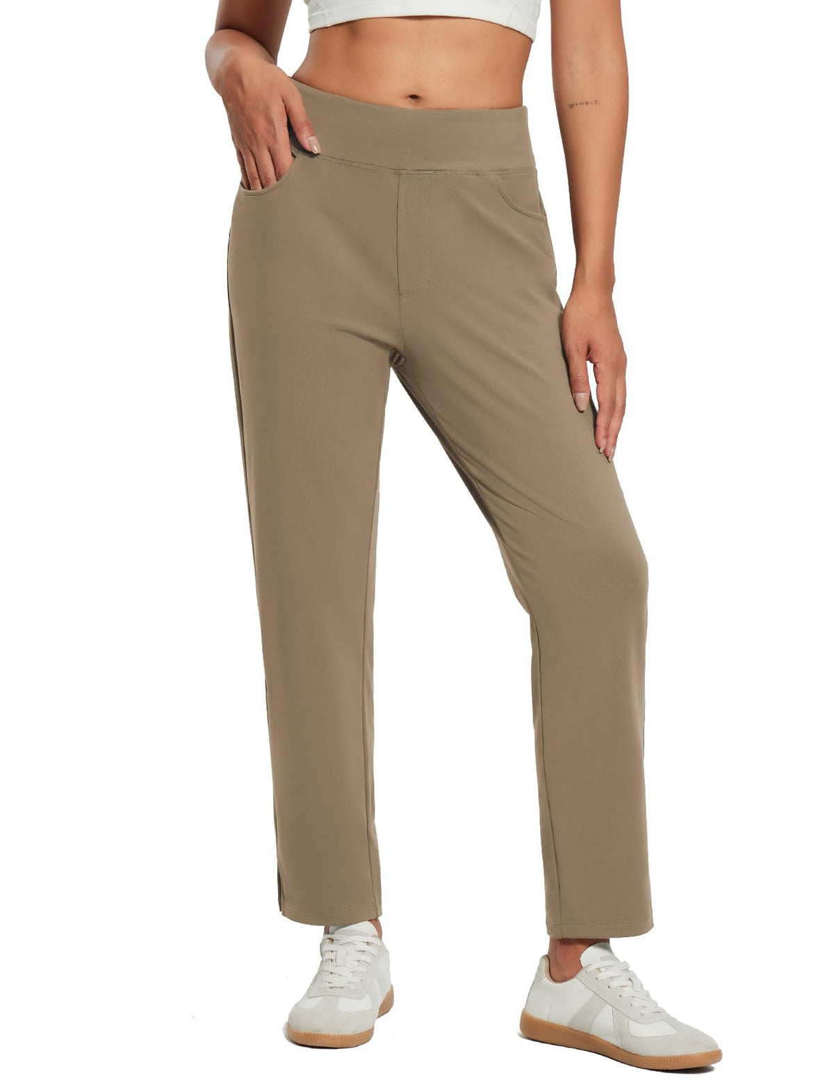 baleaf Women's Fleece Lined Pants Thermal Travel for Cold Weather