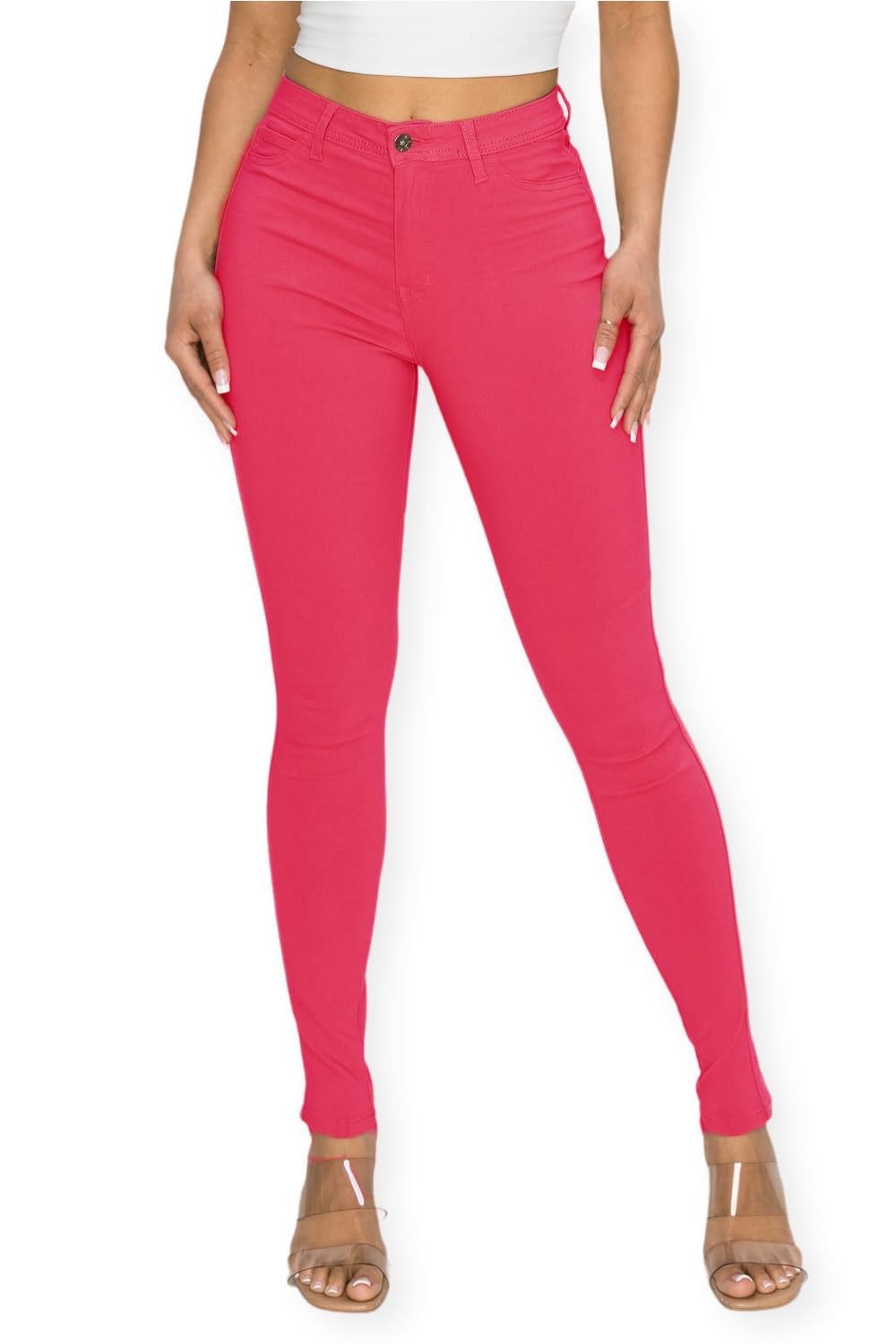 Women's High-Waisted Stretch Distressed Skinny Jeans