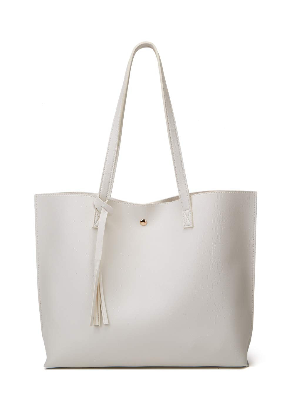 Dreubea Women's Soft Faux Leather Large Tassel Tote Shoulder Bag
