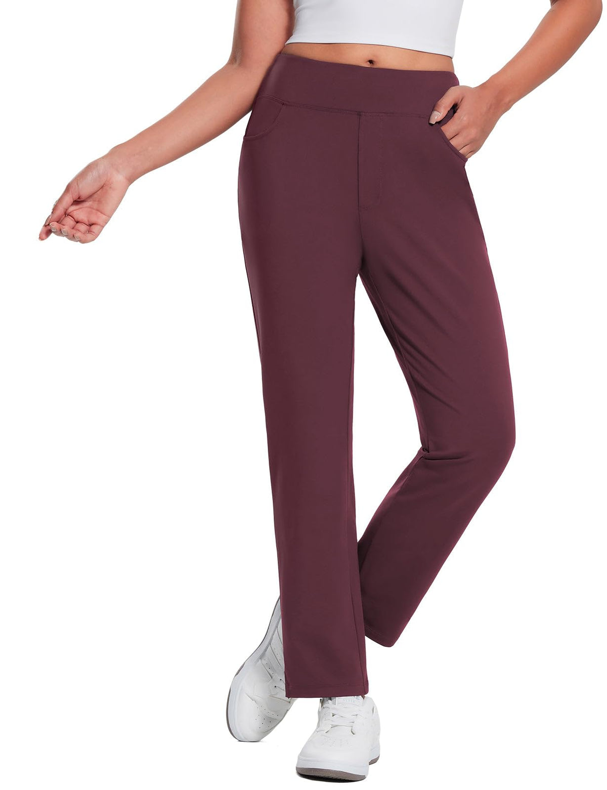 baleaf Women's Fleece Lined Pants Thermal Travel for Cold Weather