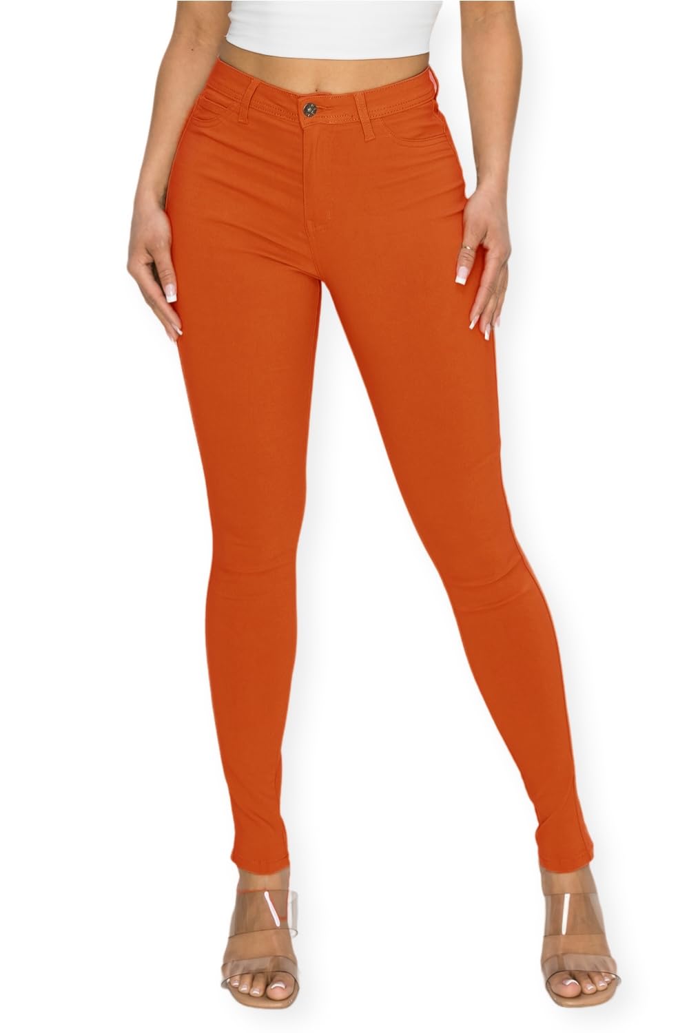 Women's High-Waisted Stretch Distressed Skinny Jeans