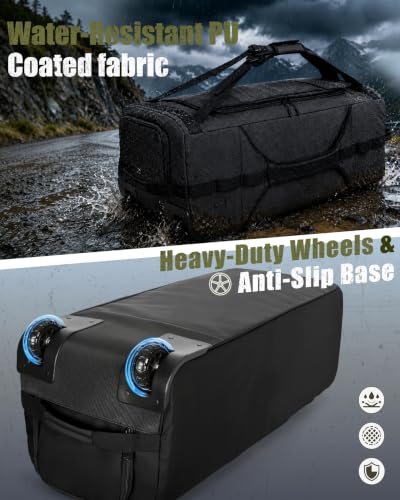 Smasrob 83L Rolling Duffle Bag with Wheels and Backpack Straps