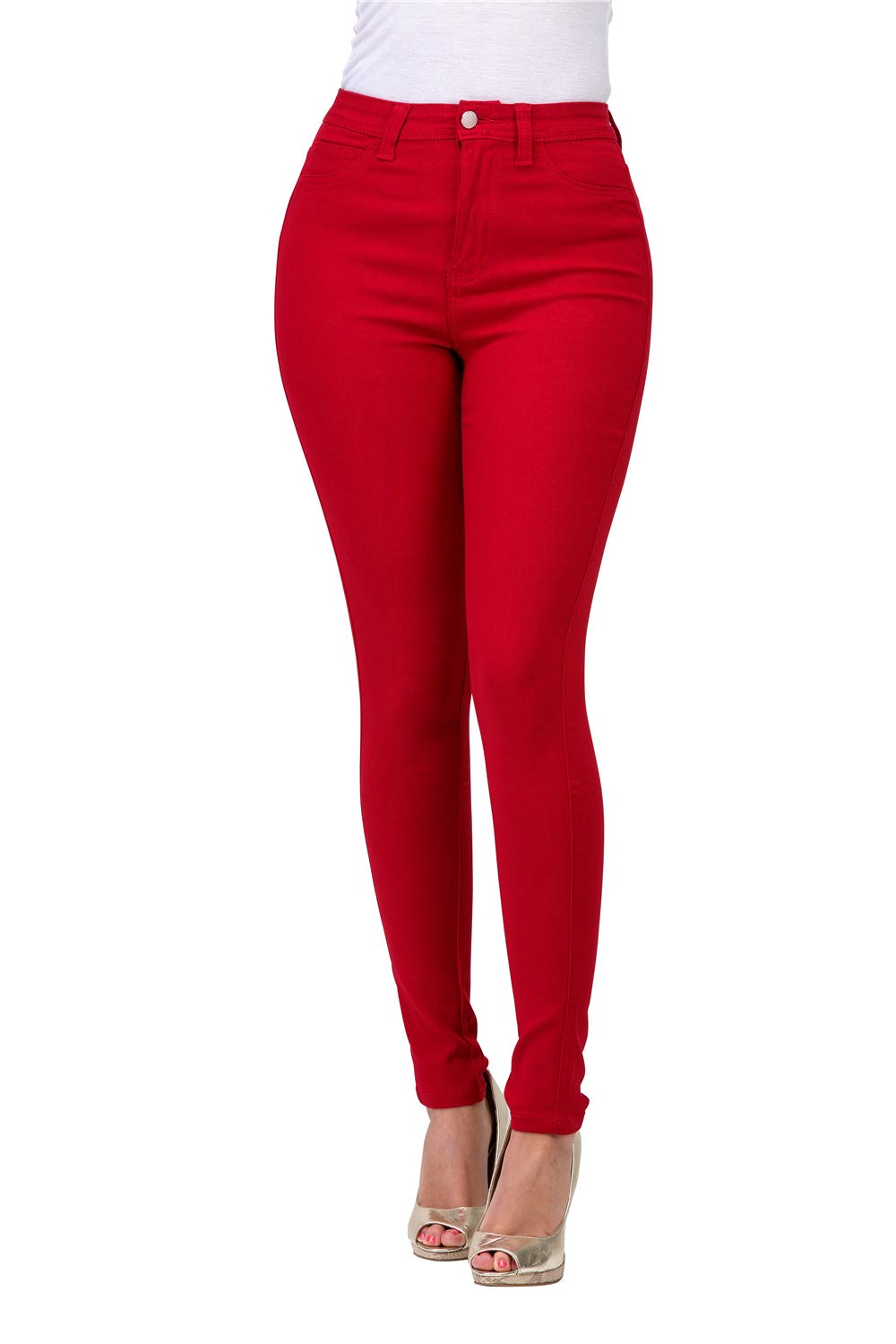 Women's High-Waisted Stretch Distressed Skinny Jeans