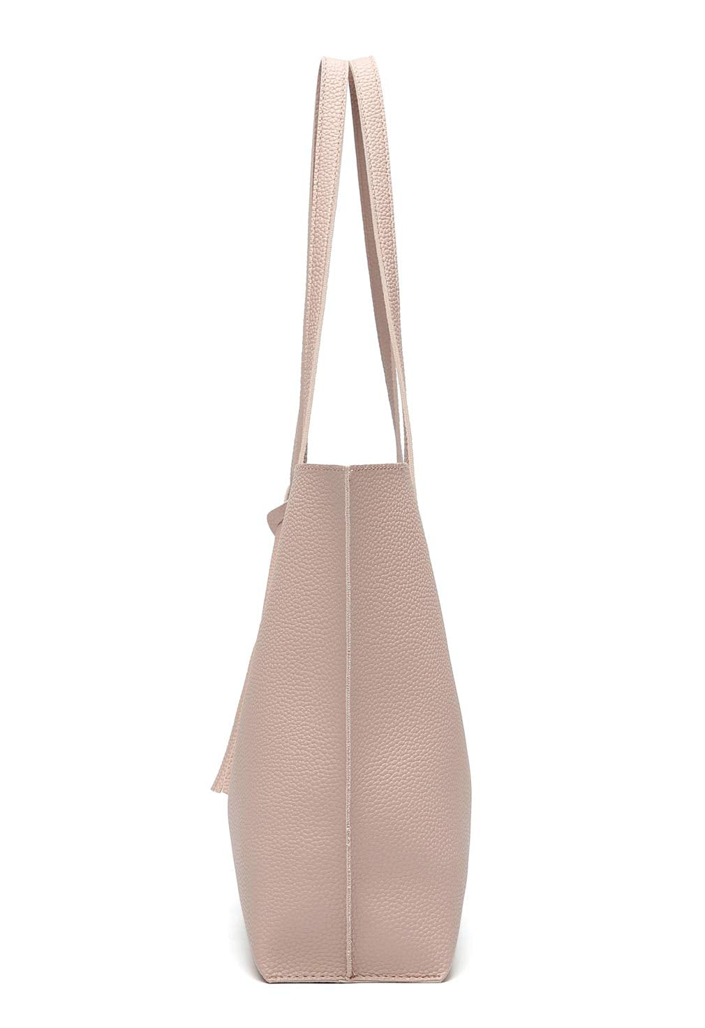 Dreubea Women's Soft Faux Leather Tote Shoulder Bag from, Big Capacity Tassel Handbag
