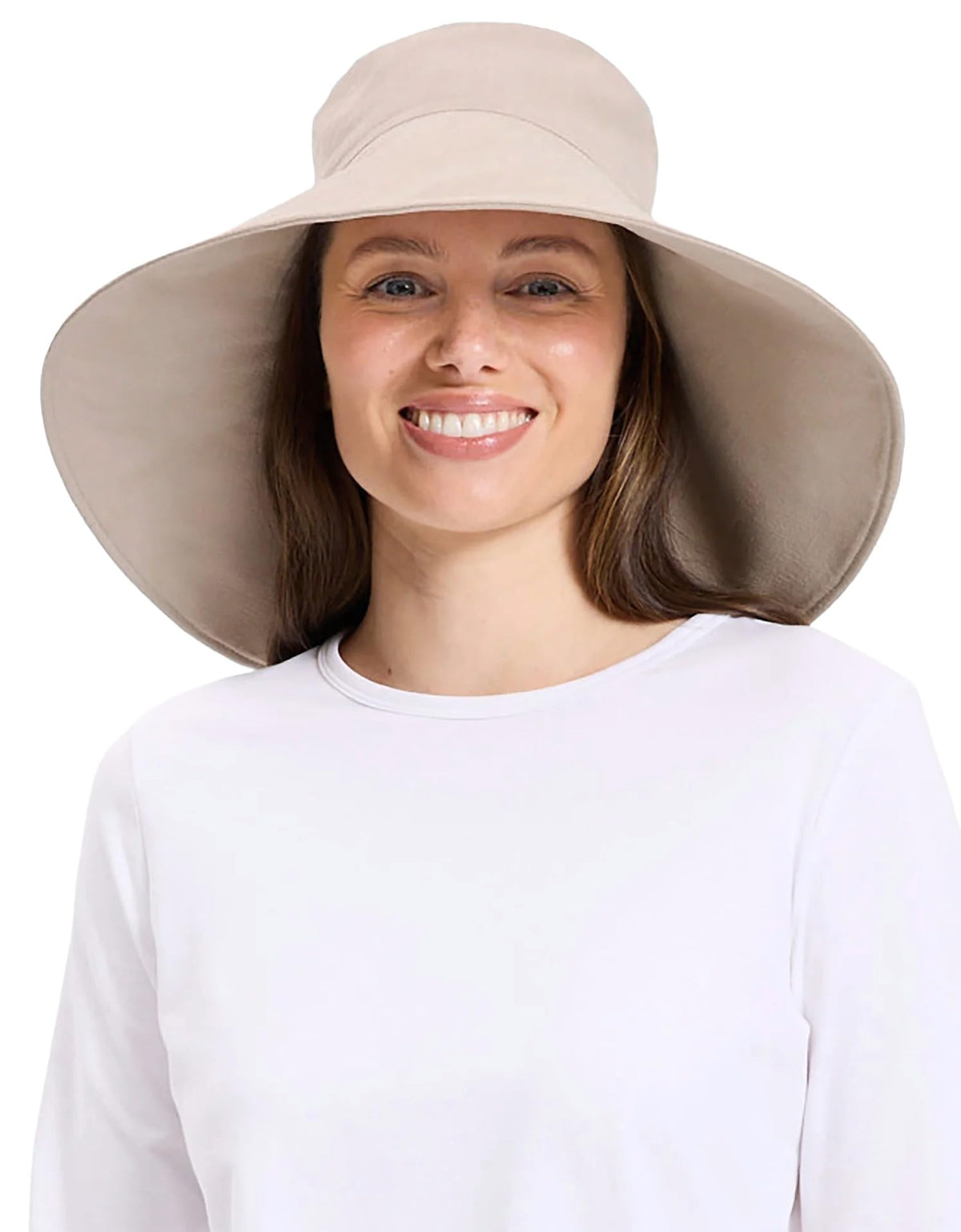 Solbari Women's Ultra-Wide Cotton Linen UPF 50+ Sun Hat