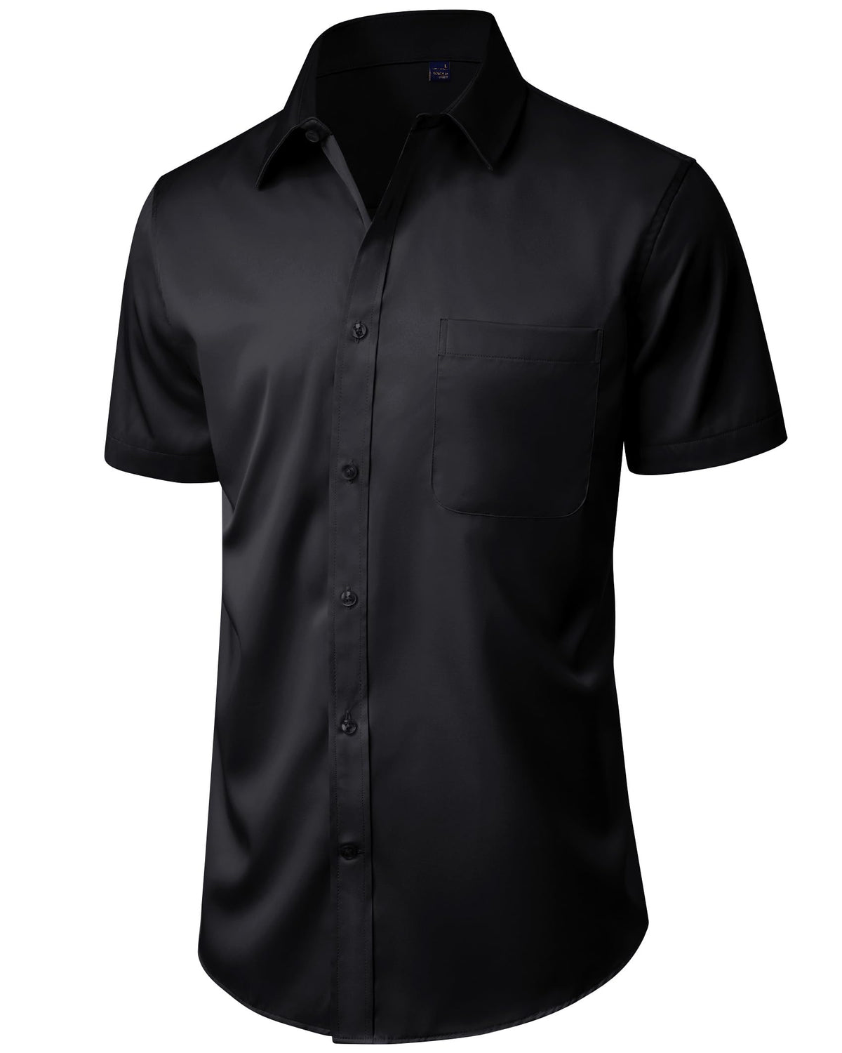 J.VER Mens Short Sleeve Dress Shirts Solid Wrinkle Free Casual Button Down Shirt with Pocket