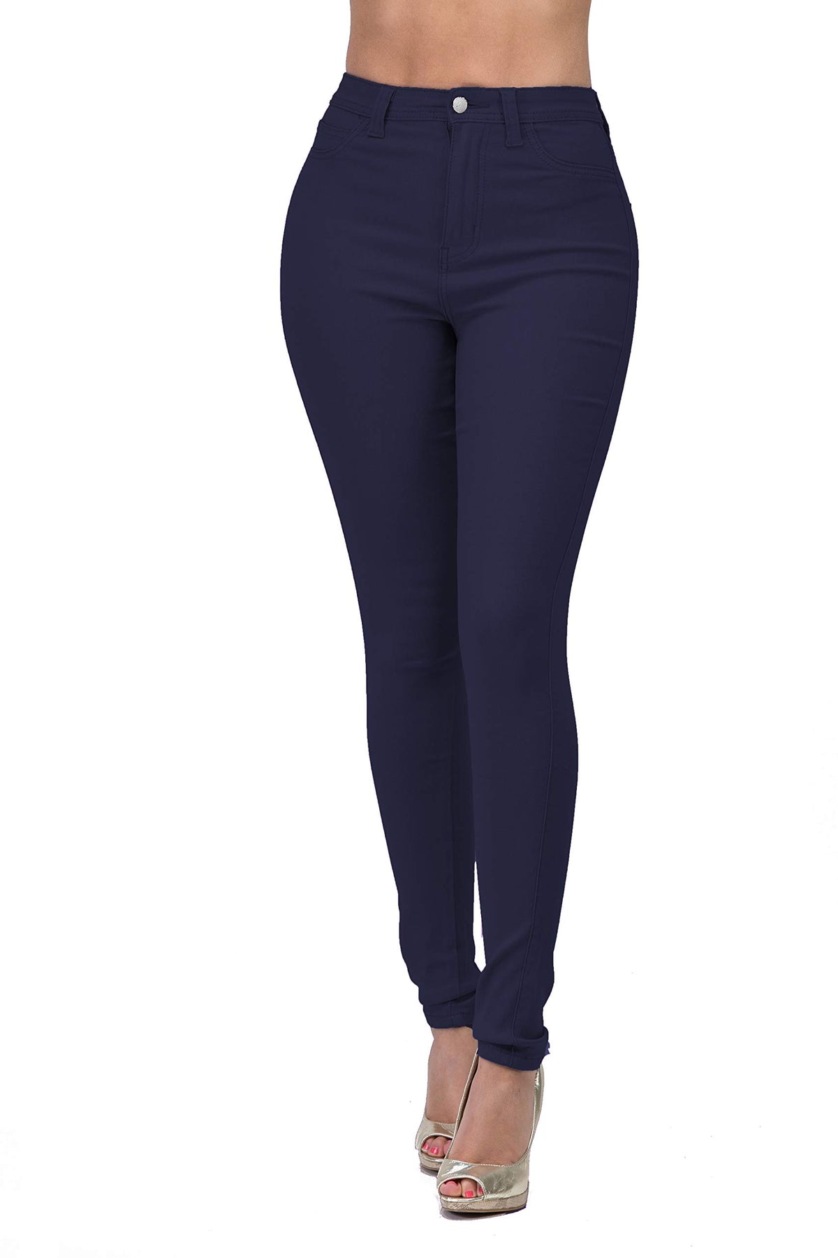 Women's High-Waisted Stretch Distressed Skinny Jeans