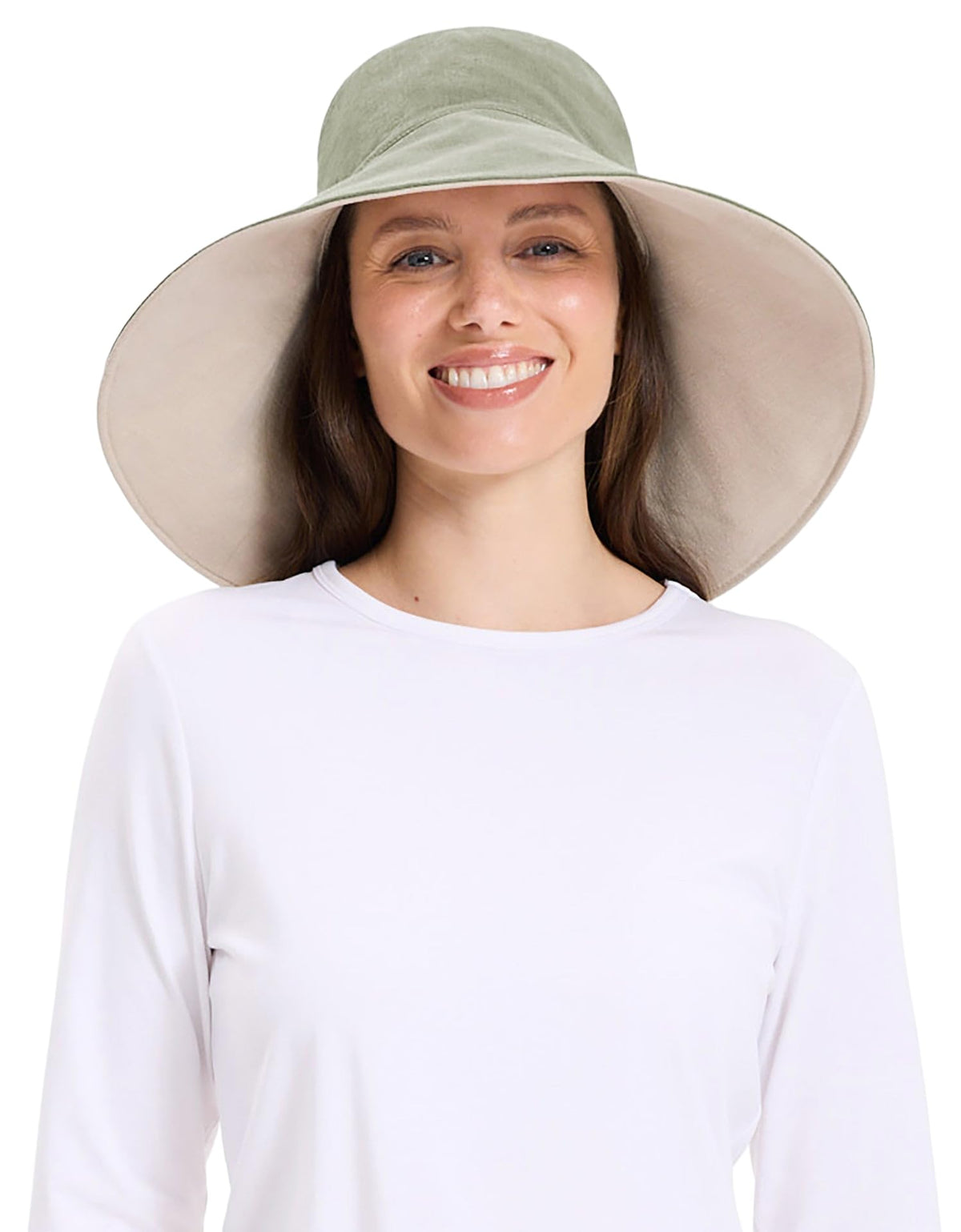 Solbari Women's Ultra-Wide Cotton Linen UPF 50+ Sun Hat