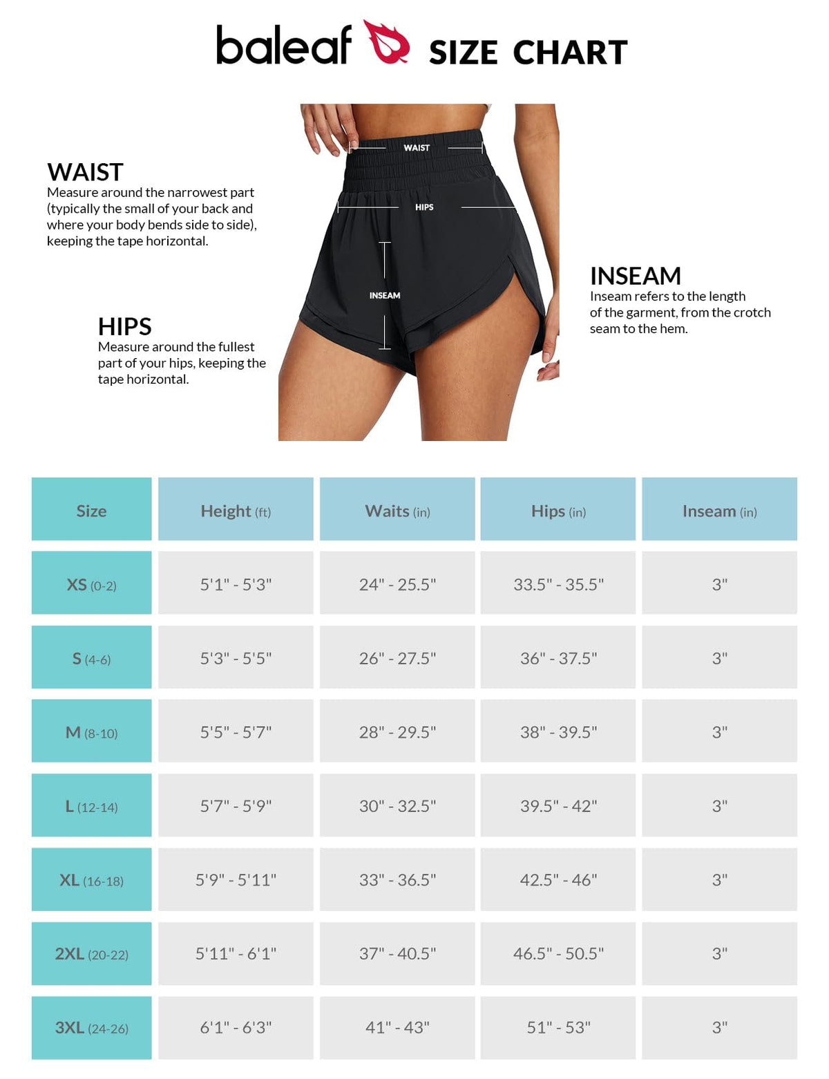 baleaf Women's 3" Workout Shorts High Waisted Athletic Running Shorts with Liner Sports Lightweight Quick Dry