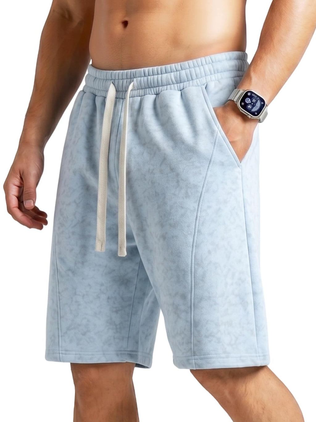 ZUY Men's Cotton Fleece 8-Inch Athletic Sweat Shorts