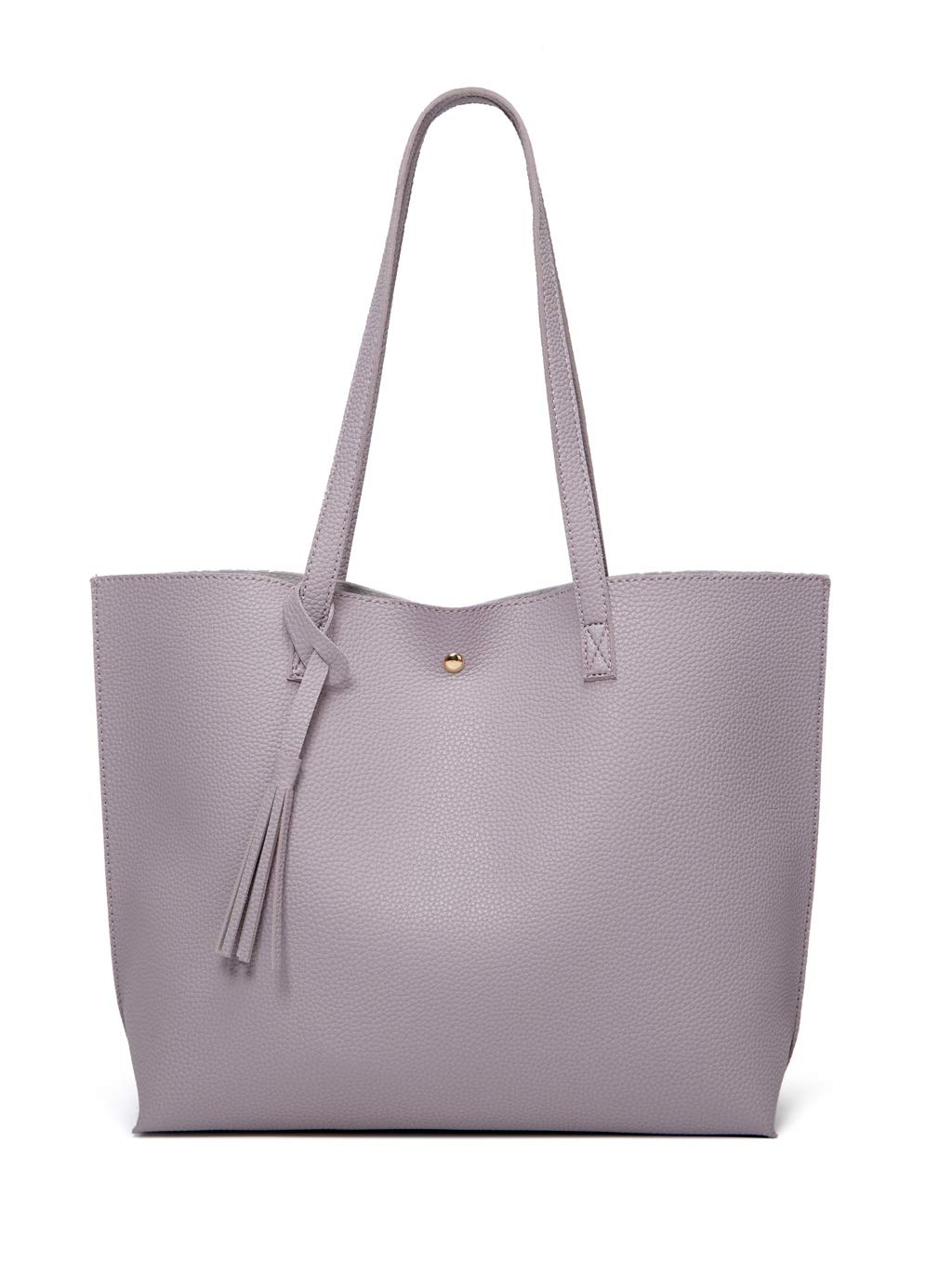 Dreubea Women's Soft Faux Leather Large Tassel Tote Shoulder Bag