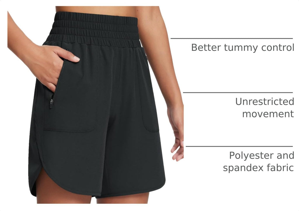 baleaf Women's Athletic Shorts 7'' Running Workout Zipper Pockets UPF50+