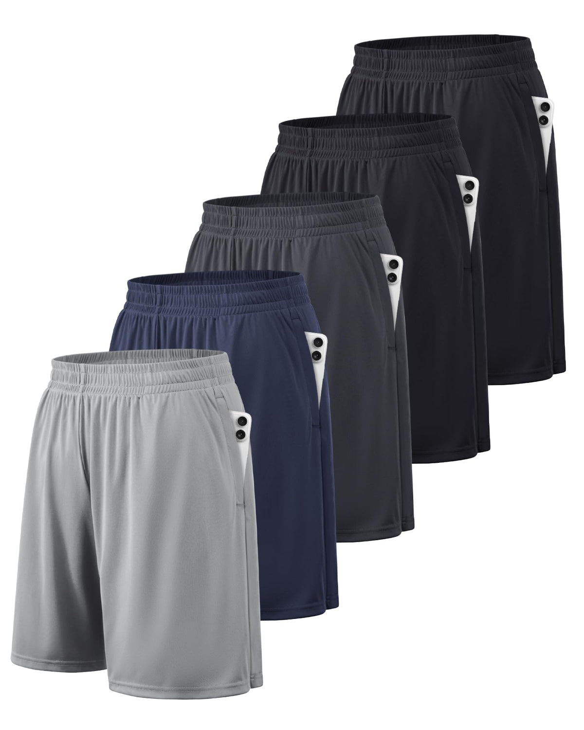 BALENNZ Men's Quick-Dry Athletic Workout Shorts with Pockets