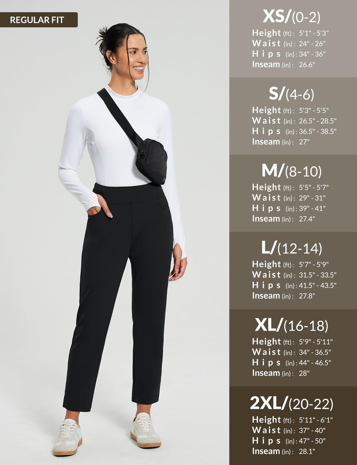 baleaf Women's Fleece Lined Pants Thermal Travel for Cold Weather