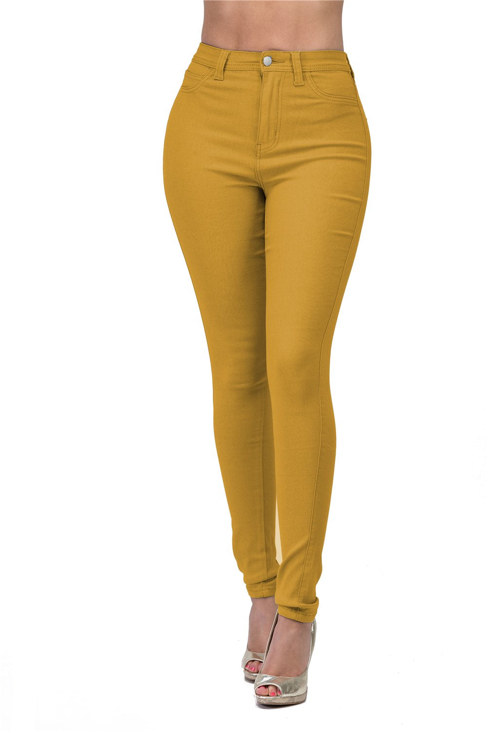 Women's High-Waisted Stretch Distressed Skinny Jeans