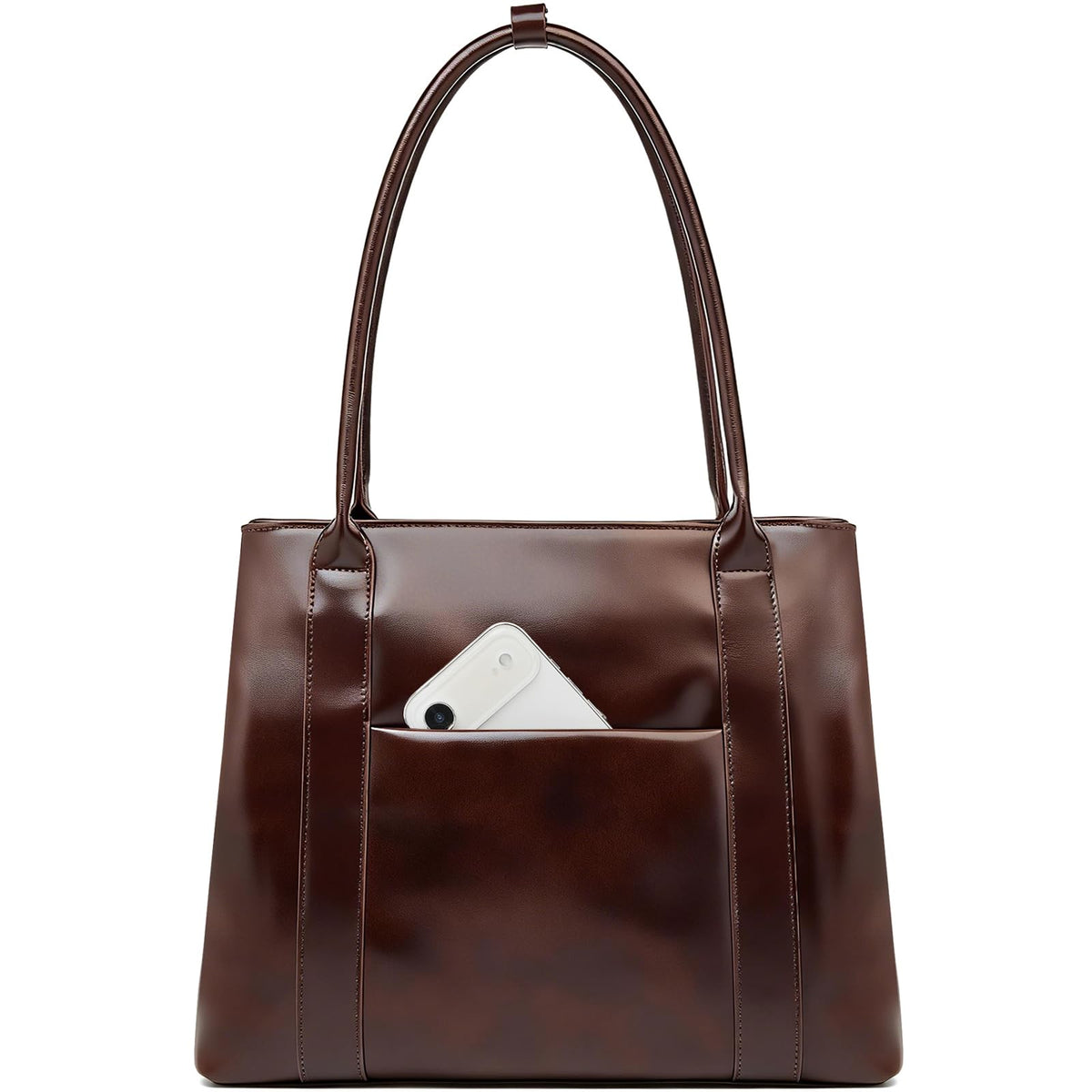 LAORENTOU Women's Genuine Leather Crossbody Satchel Handbag