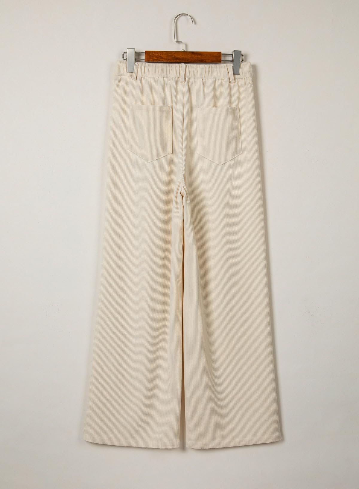Sidefeel Corduroy Pants Women Wide Leg High Waisted Drawstring Baggy Pants