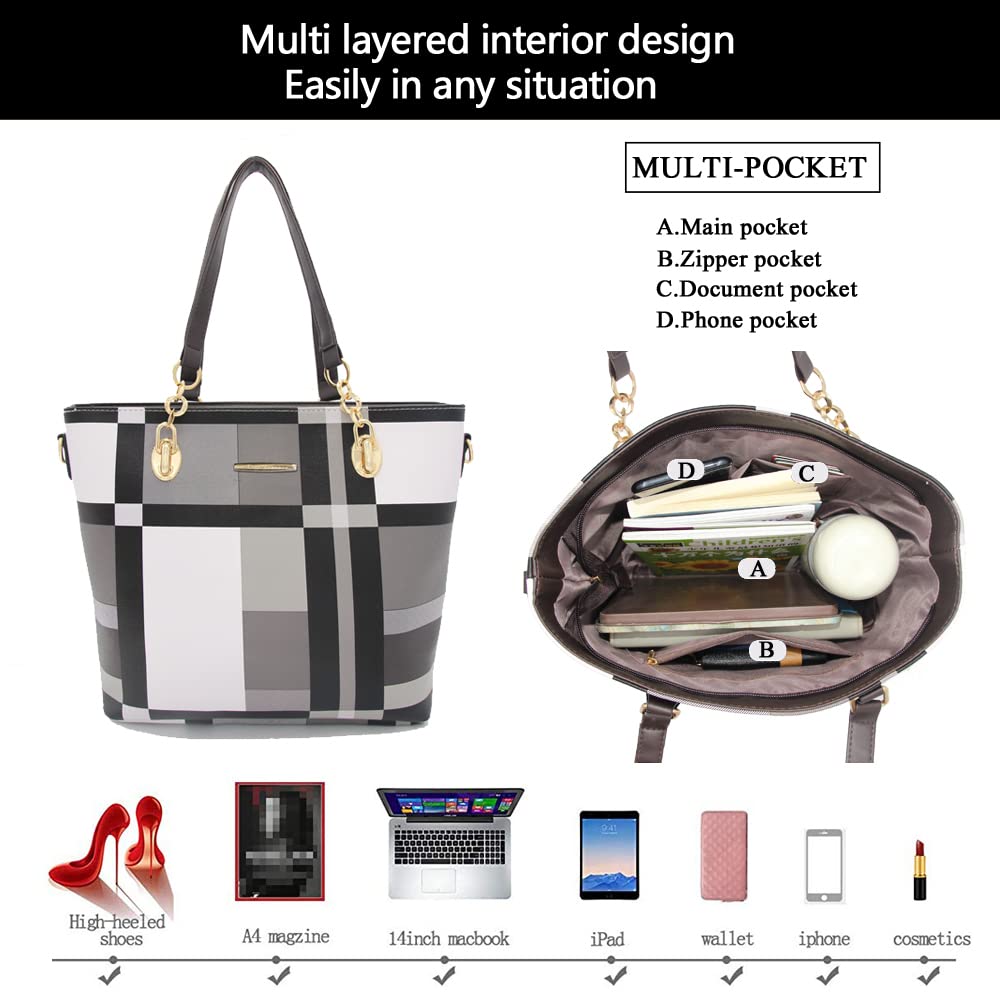 2E-youth Designer Purses and Handbags for Women Satchel Shoulder Bag Tote Top Handle Bag