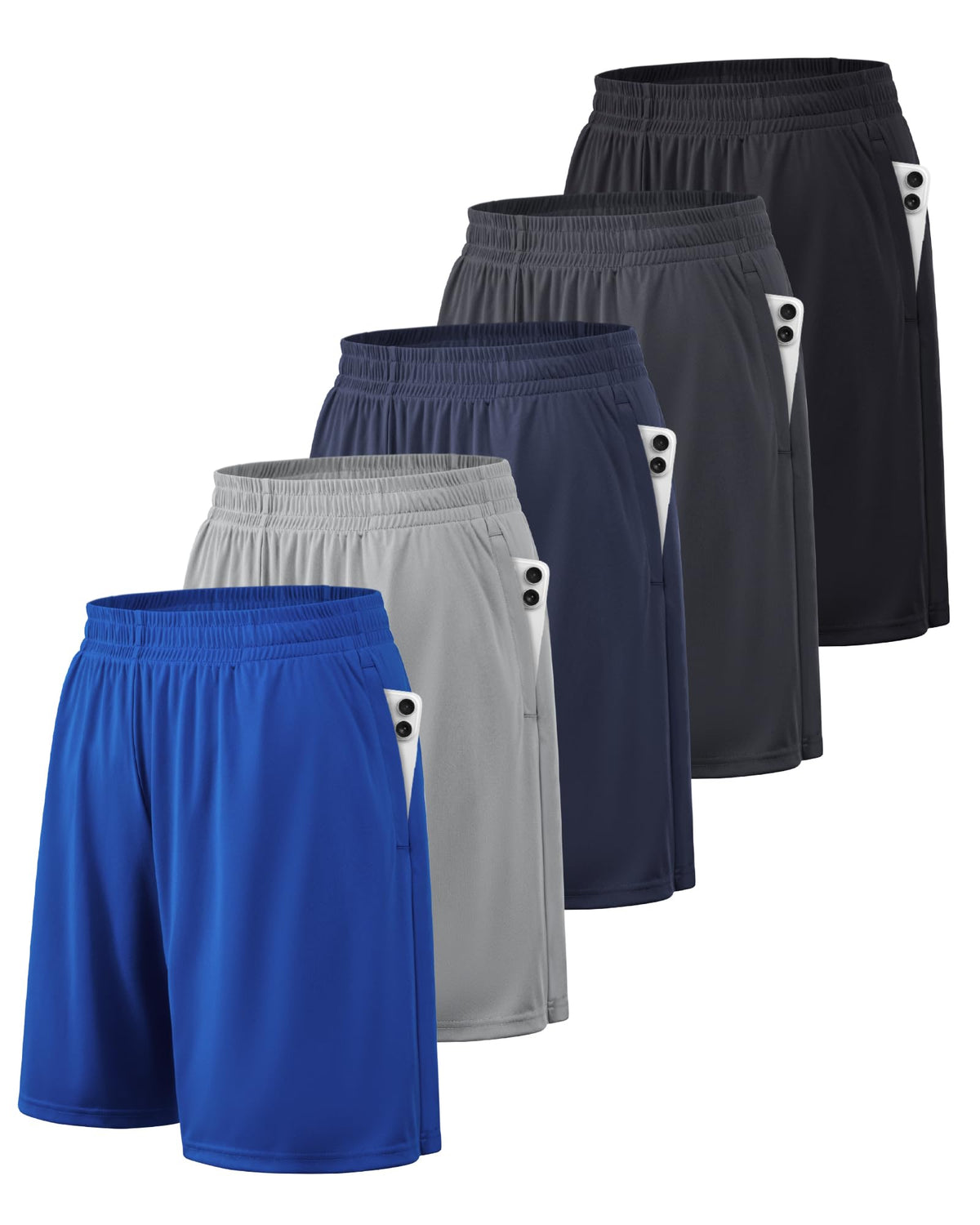 BALENNZ Men's Quick-Dry Athletic Workout Shorts with Pockets