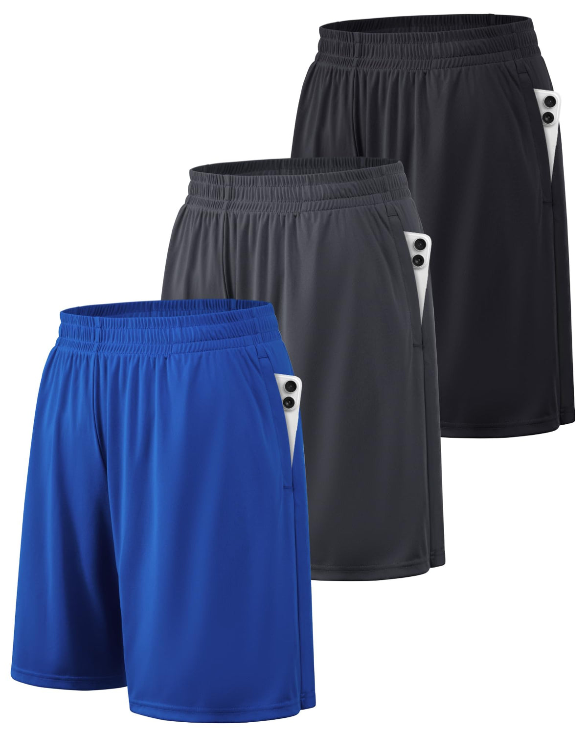 BALENNZ Men's Quick-Dry Athletic Workout Shorts with Pockets