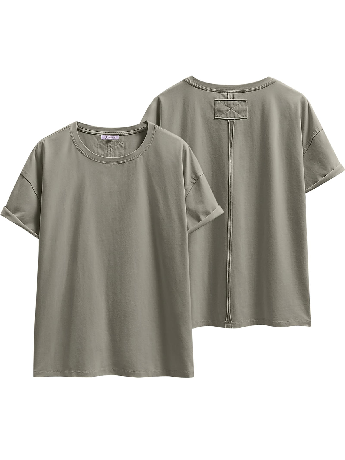 ANRABESS Womens Tops Oversized T Shirts Loose Fit Short Sleeve Crewneck Summer Casual 2026 Trendy Boxy Tee Blouse