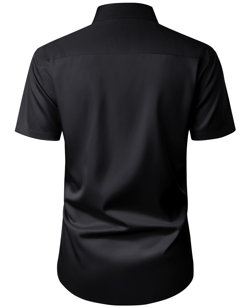J.VER Mens Short Sleeve Dress Shirts Solid Wrinkle Free Casual Button Down Shirt with Pocket