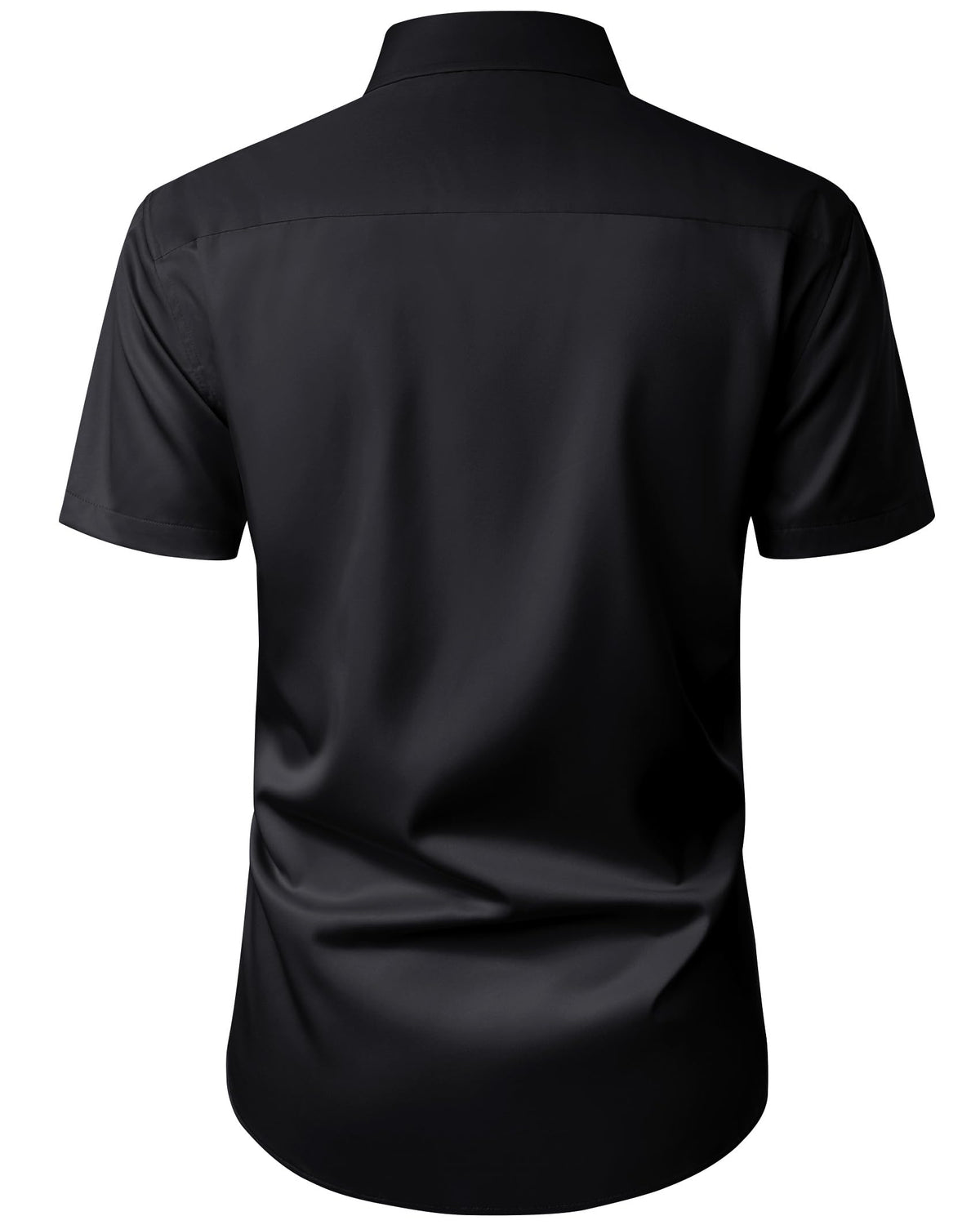 J.VER Mens Short Sleeve Dress Shirts Solid Wrinkle Free Casual Button Down Shirt with Pocket