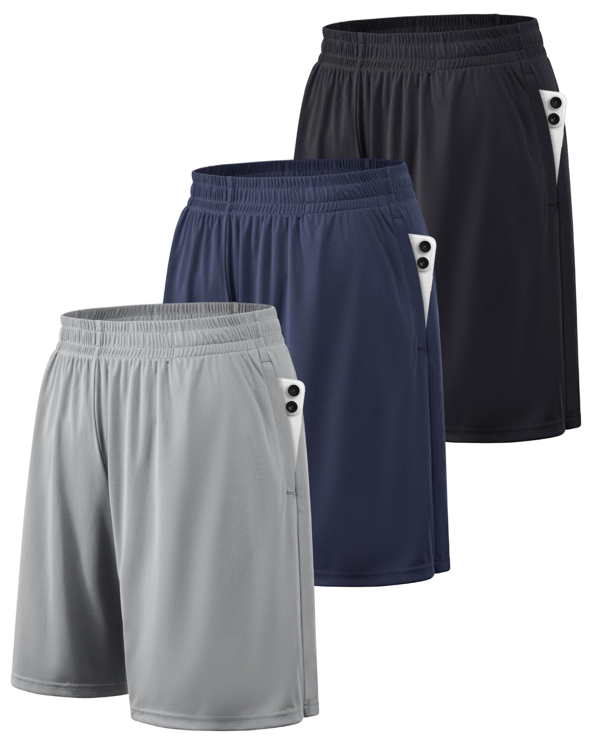 BALENNZ Men's Quick-Dry Athletic Workout Shorts with Pockets