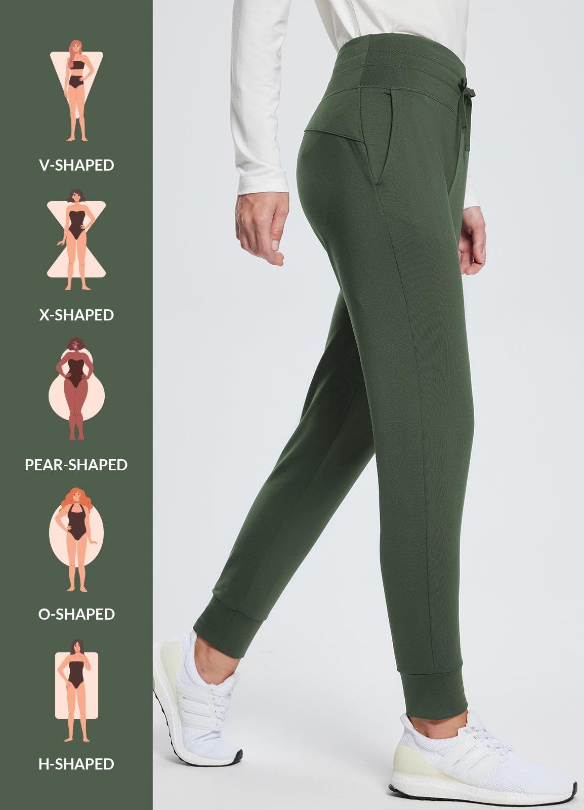 baleaf Women's 25"/ 28"/ 30" Fleece Lined Pants Winter Thermal Joggers
