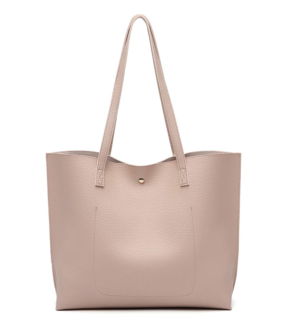 Dreubea Women's Soft Faux Leather Tote Shoulder Bag from, Big Capacity Tassel Handbag