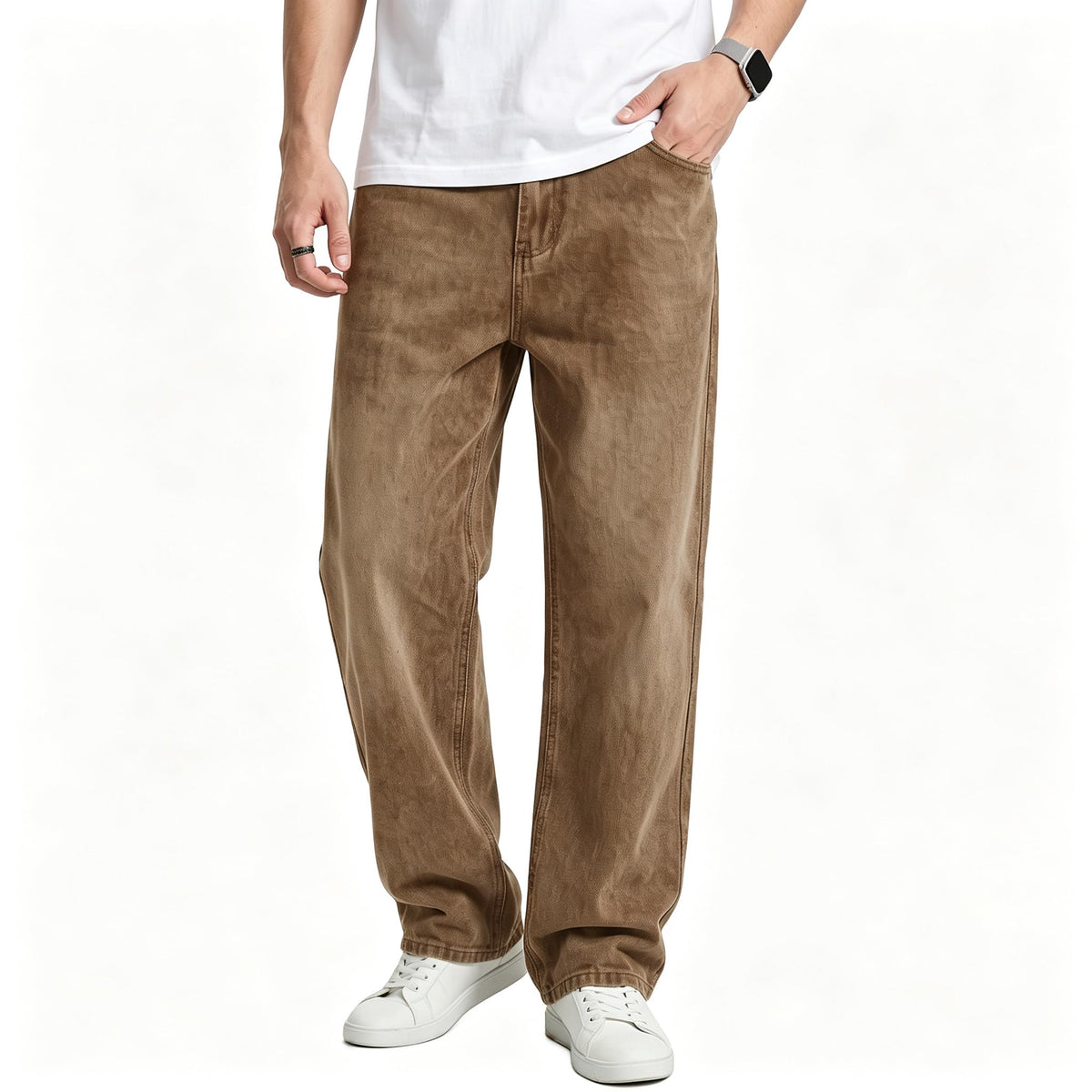 JMIERR Men's Stretch Baggy Wide-Leg Denim Jeans