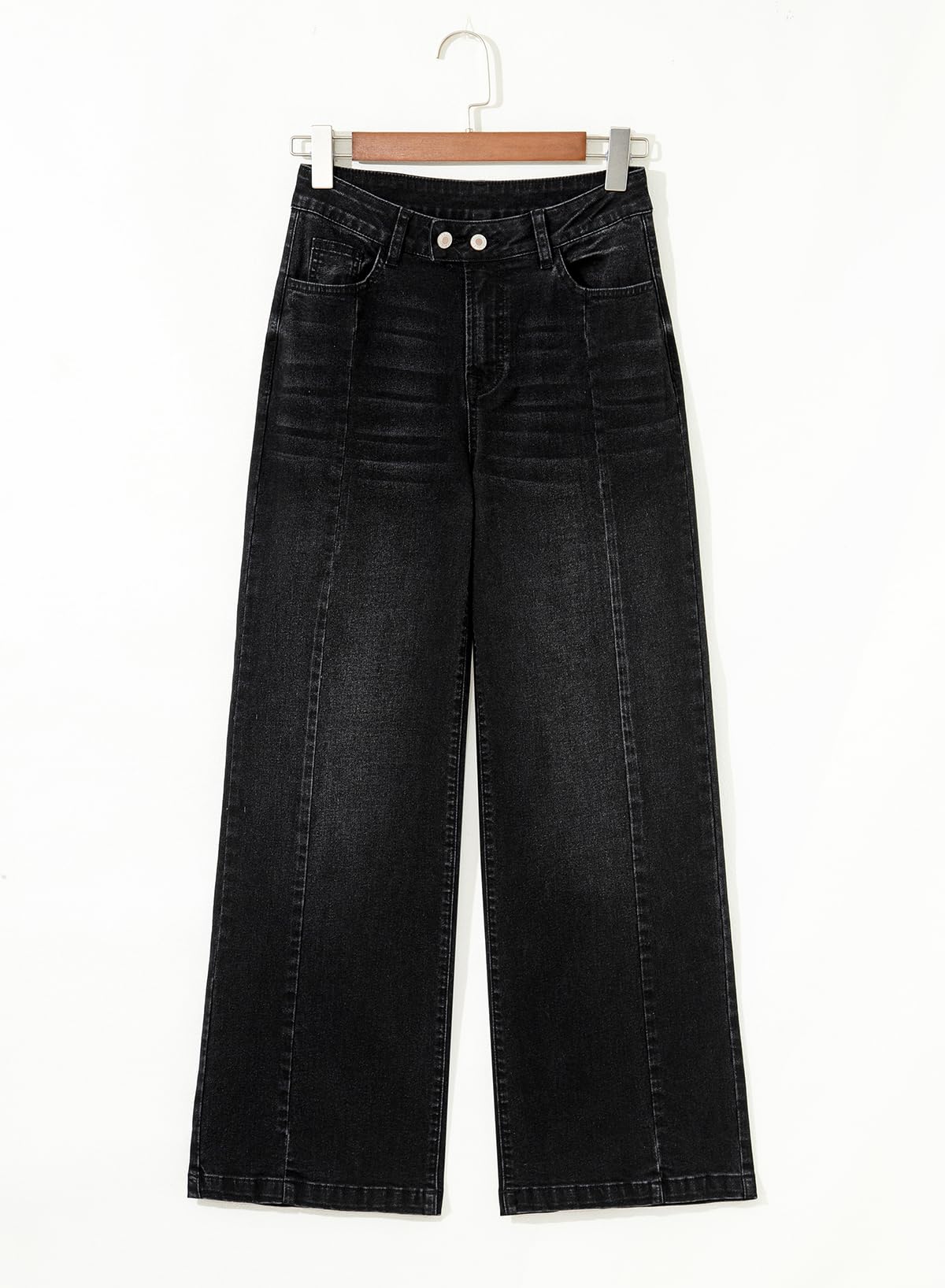 Sidefeel Women's Wide Leg Jeans High Waisted Stretchy Baggy Denim Pants
