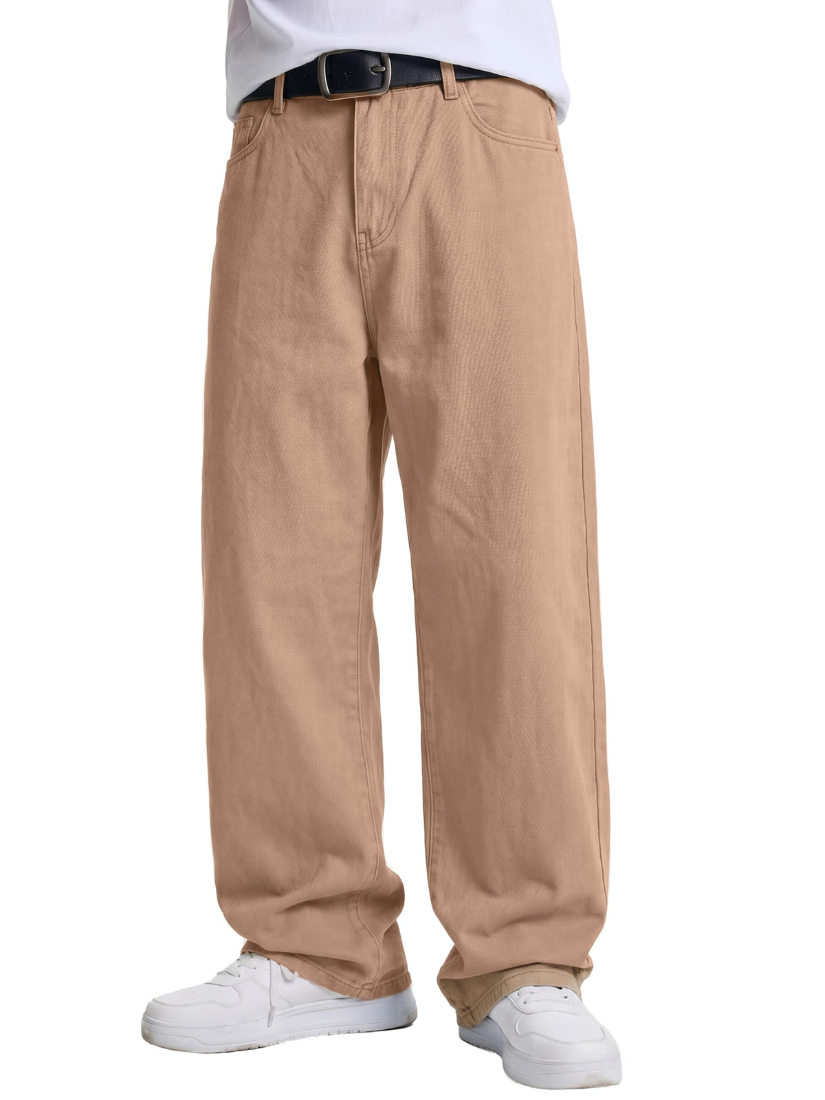 JMIERR Men's Baggy Wide-Leg Y2K Loose Fit Denim Jeans