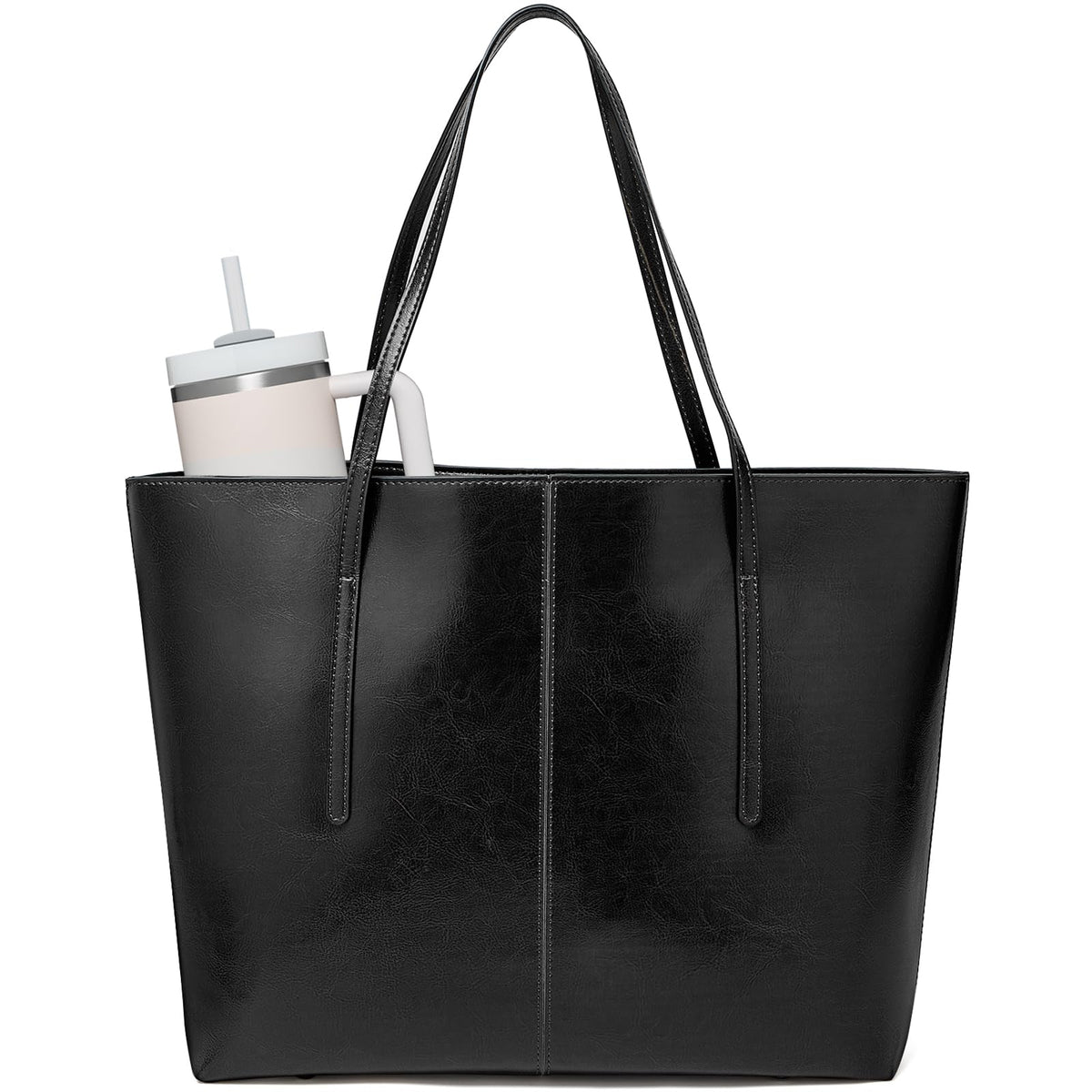 LAORENTOU Women's Genuine Leather Crossbody Satchel Handbag