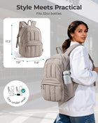 BAGSMART Women's Quilted Laptop Backpack for College & Travel